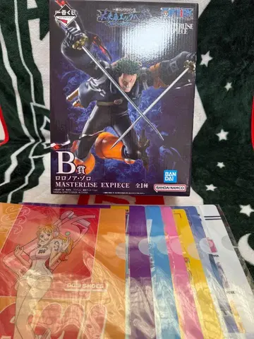 제일복권 원피스 B상 로로노아 조로 K상 클리어 파일 7점