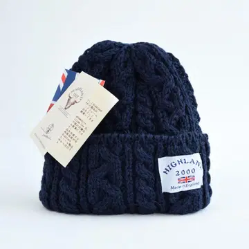 새상품 HIGHLAND 2000 영국제 울 니트 모자 니트 캡
