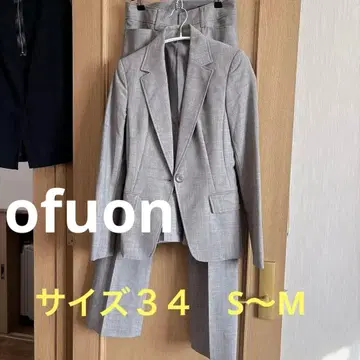 ofuon 연중 착용 가능한 그레이 비즈니스 정장 싱글 버튼 34