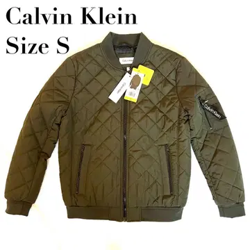 [ 새상품 ] 캘빈클라인 퀼팅 플라이트 자켓 S 올리브