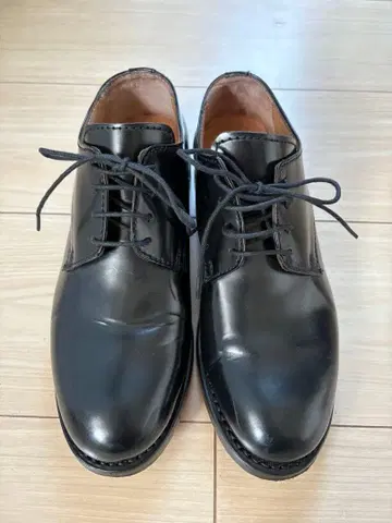 Viento 아메리카노 블랙 가죽 신발