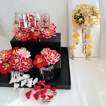 카츠야마 머리 장식 핀 장식 머리 장식 세트