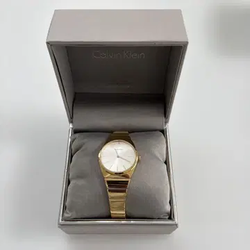 Calvin Klein 골드 쿼츠 손목시계 K6C