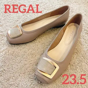 새상품급 리걸 스퀘어 버클 펌프스 플랫슈즈 23.5