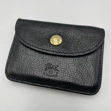 새상품급 레어 일비종떼 카드 케이스 가죽 블랙 주름 가죽 현행