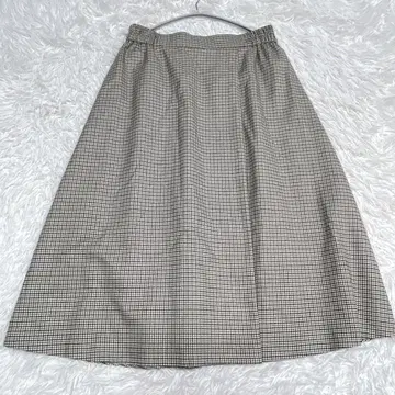any sis 애니시스 깅엄 체크 올 패턴 플레어 스커트 무릎 기장 L