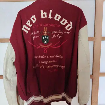 NEO BLOOD 스포츠 바시티 자켓 버건디