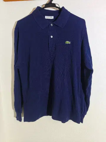 라코스테 네이비 긴팔 피케 셔츠 사이즈 4 M