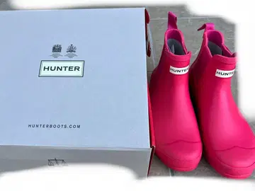 Hunter 헌터 레인부츠 핑크