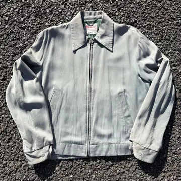 50s CONMAR 편조 지퍼 레이온 개버 자켓