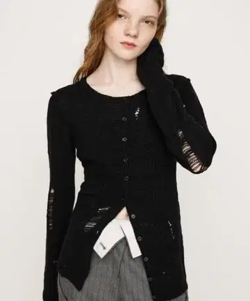 SLY 프론트 버튼 크러쉬 가디건