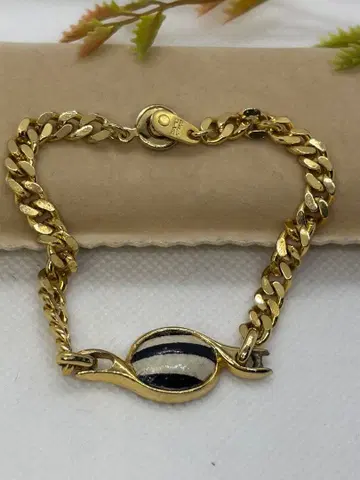 PAT2007 / USAPAT4074400 각인 골드 체인 팔찌