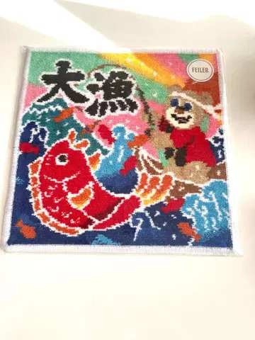 FEILER 손수건 타이료니코니코마루 화이트 새상품