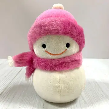 시나다 눈사람 핑크 봉제 인형 자립