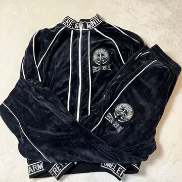 벨벳 스트라이프 저지 셋업