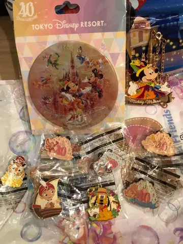 도쿄 디즈니 리조트 40주년 핀 배지 세트
