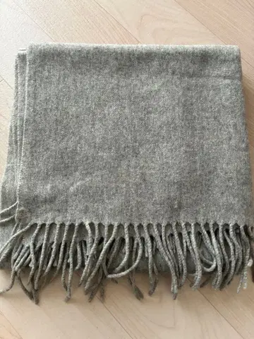 [ 새상품급 ] 캐시미어 100% 스톨 머플러 그레이 대형