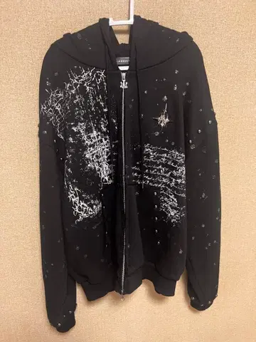 유니크 디자인 블랙 후디