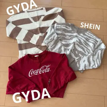 GYDA 보더 니트 코카콜라 콜라보 트레이닝복