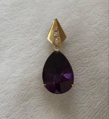 자수정&다이아몬드 펜던트 탑