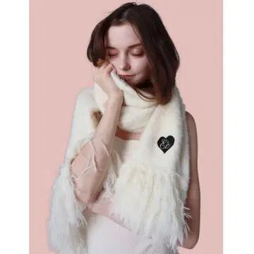 EPINE epine 머플러 mohair fringe muffler 블랙