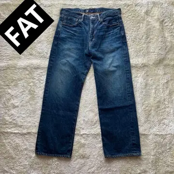 컨디션 최상 FAT 데님 1-1 스키니 셀비지 와이드 일본제