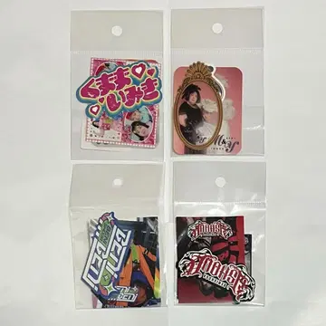 홍쇼가 스티커 4장 세트 팝업 홍색 4