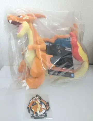 [ 새상품 ] 메가 리자몽 세트 봉제 인형 제일복권 포켓몬