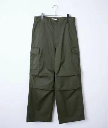 wego 사이즈 M 카고 팬츠 올리브색 와이드 실루엣