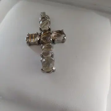 루틸 쿼츠 실버 십자가 참 6.81g