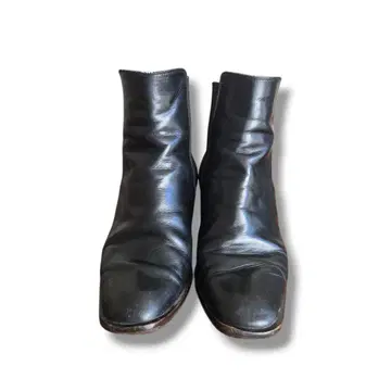 BALLY 이탈리아제 블랙 가죽 사이드 고어 부티 36 23cm