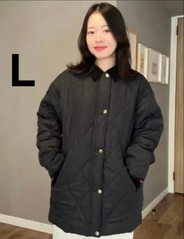 시마무라 ammy 콜라보 블랙 퀼팅 자켓 L 사이즈