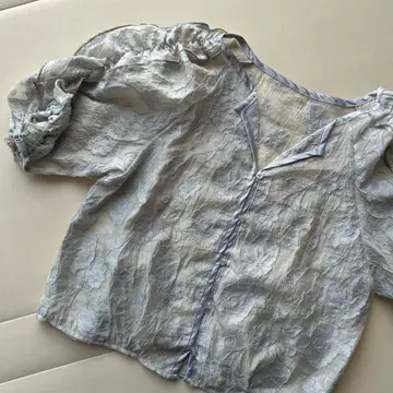 mystic 프릴 달린 민트 그린 반팔 셔츠