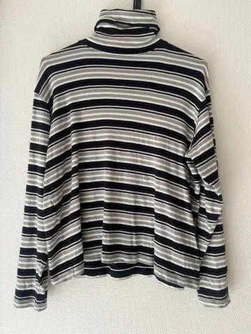 BEAMS BOY 멀티 보더 리브 터틀넥