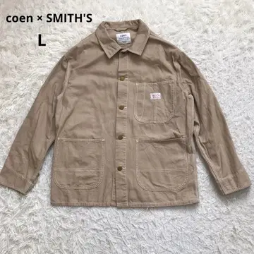 coen x SMITH'S 별주 워크 자켓 커버올 L 베이지