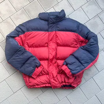 00's Eddie Bauer 쇼트 다운 자켓 M 빨간색 네이비