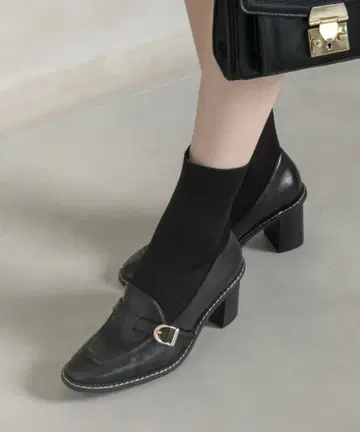 RANDA 스트레치 삭스 앵클부츠 블랙 L 사이즈