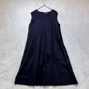 스픽 앤 스팬 | A라인 롱 원피스 린넨 트윌 슬리브리스 다크 네이비