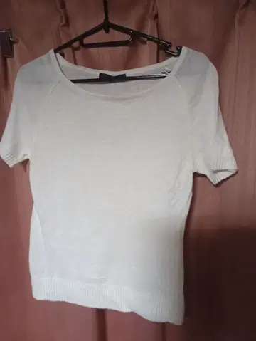 IDANA 화이트 헴프 100% 반팔 T셔츠 M