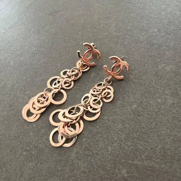 로즈 골드 롱 체인 귀걸이
