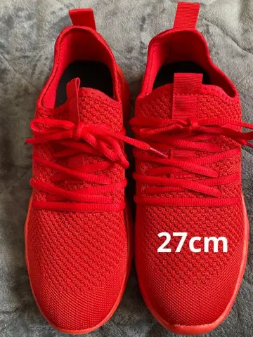 레드 스포츠 슈즈 메쉬 어퍼 남성용 스니커즈 27cm