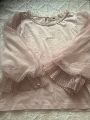 로디스포토 mille fille closet 프릴 소매 도트 무늬 티셔츠