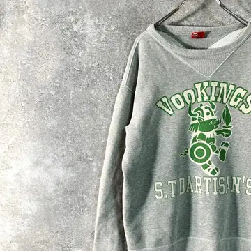 스튜디오 다티산 데미지 맨투맨 긴팔 그레이 프린트