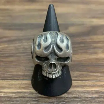 중고 프레임 스컬 반지 실버 23호