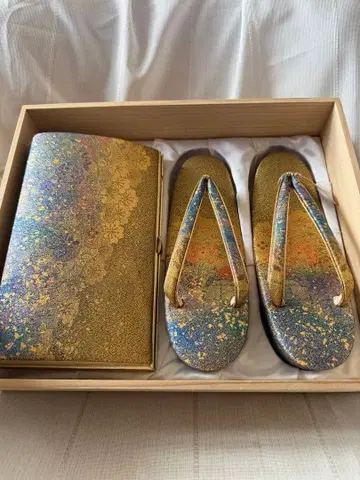 조리 세트 꽃무늬 골드 컬러 파란색 다목적