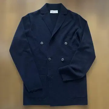 [ 새상품급 ] FILIPPO DE LAURENTIIS 네이비 니트 자켓