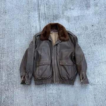 90s G-1 A-2 플라이트 자켓 램 가죽