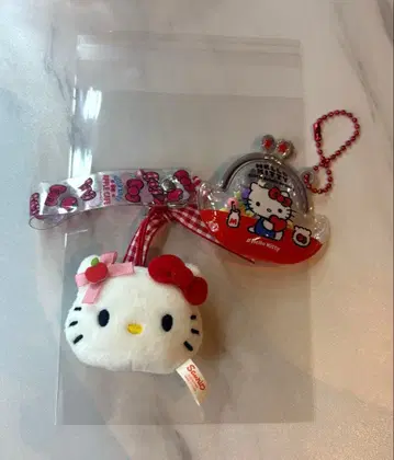 [한국 한정] 키티 사과 & 리본 마스코트 키링 *바스락 지갑