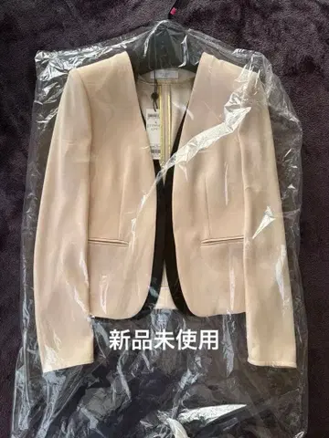 [미사용 새상품] [베이지] 노카라 자켓 사이즈 4 핑크 베이지