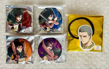 진격의 거인 기억으로의 진격 글리터 캔뱃지 액세서리 밴딩 묶음 판매